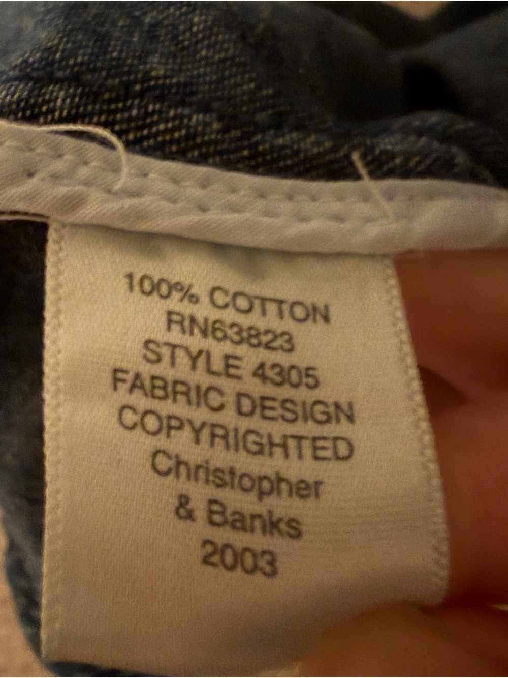 Christopher & Banks Vintage Fall Embroidered Denim Jumper Dress M - Picture 11 of 11